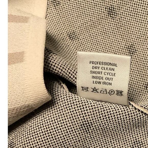 EUC Per Se by Carlisle Window Pane Plaid Cream Black top w/ Semi Sheer Sleeve XL - Picture 8 of 8